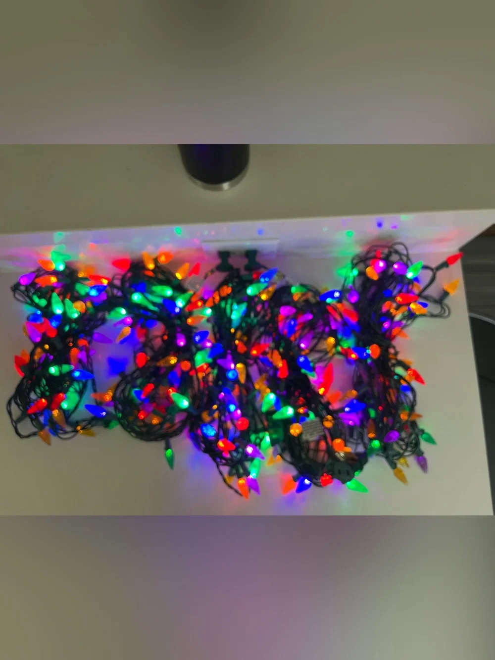 Multicolor C6 LED Party String Lights - Green Wire - 5 x 22 feet long